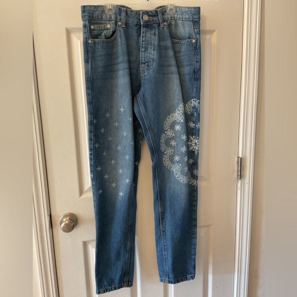 MAN BooHoo Man Men’s 32 Blue/White Denim Jeans
